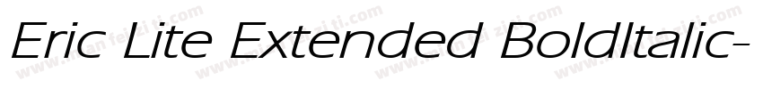 Eric Lite Extended BoldItalic字体转换
